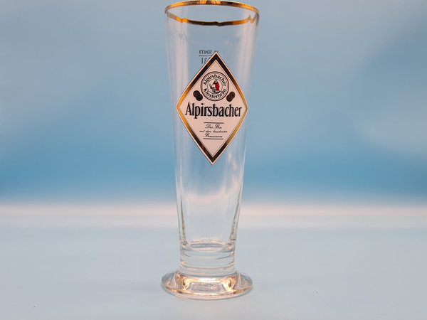 Alpirsbacher Klosterbräu altes Bierglas 0,3l Sahm Bier Tulpe Glas