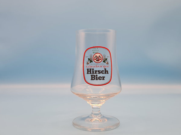 Günzburger Hirsch Bier Brauerei 0,3l rastal altes Bierglas Bier Glas Becher