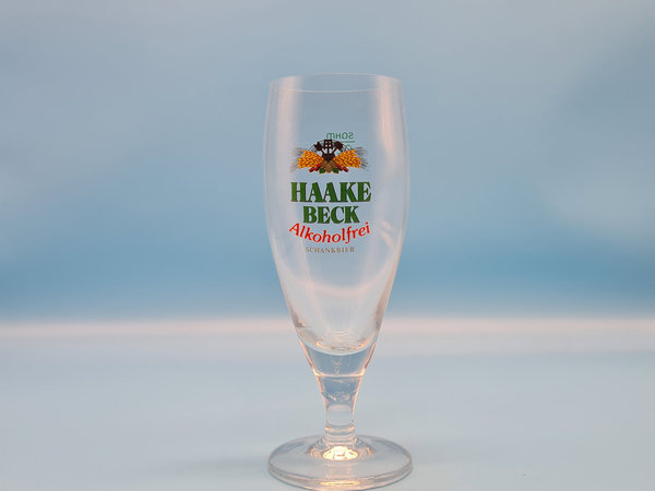 Haake Beck Brauerei 0,2l sahm altes Bierglas Bier Glas Becher