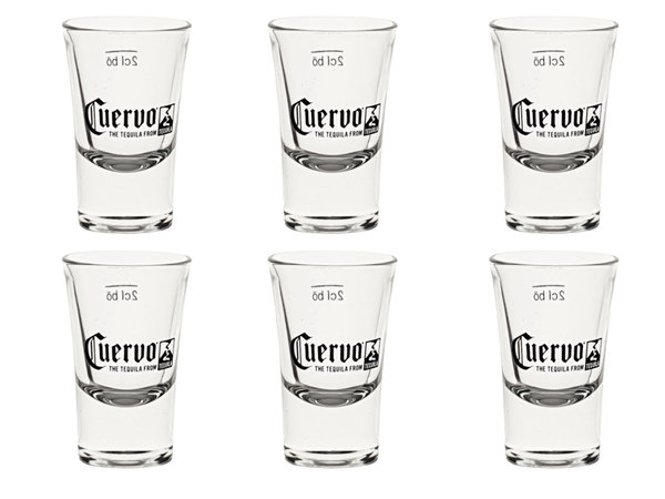 6x Cuervo Tequilla Shotglas 2cl Schnapsglas Stamper Glas Gläser