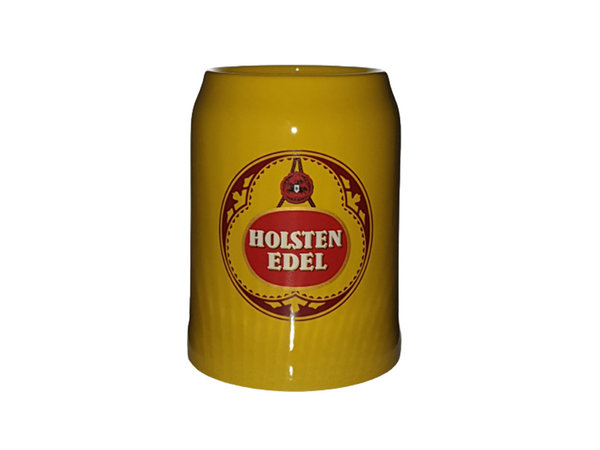 Holsten Brauerei Bier Glas Bierkrug Steingut Krug "Edition 2012"