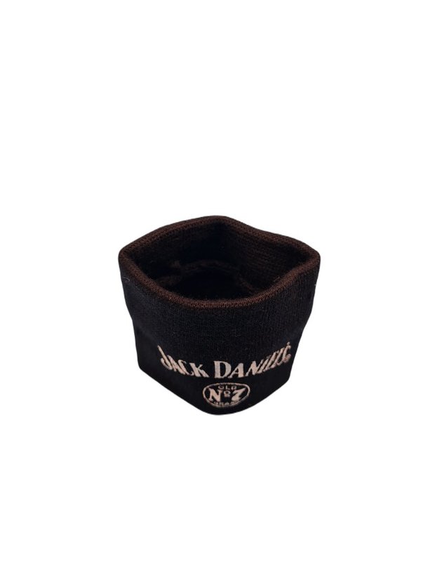 Jack Daniels Whiskey Armband Reissverschluss Schweißband Geldfach elastisch schwarz Geldbörse