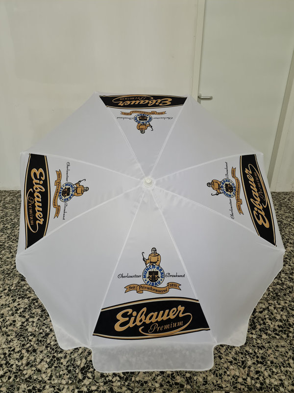 Eibauer Brauerei Sonnenschirm ⌀ ca 200 cm, weiß mit Logo