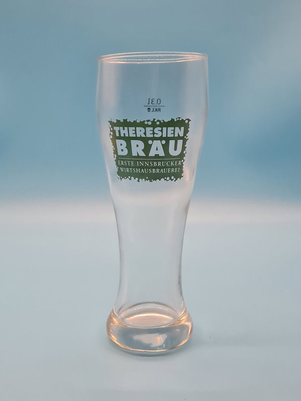 Theresien Bräu Innsbruck 0,3l Brauerei Bierglas alt Bier Glas Pils