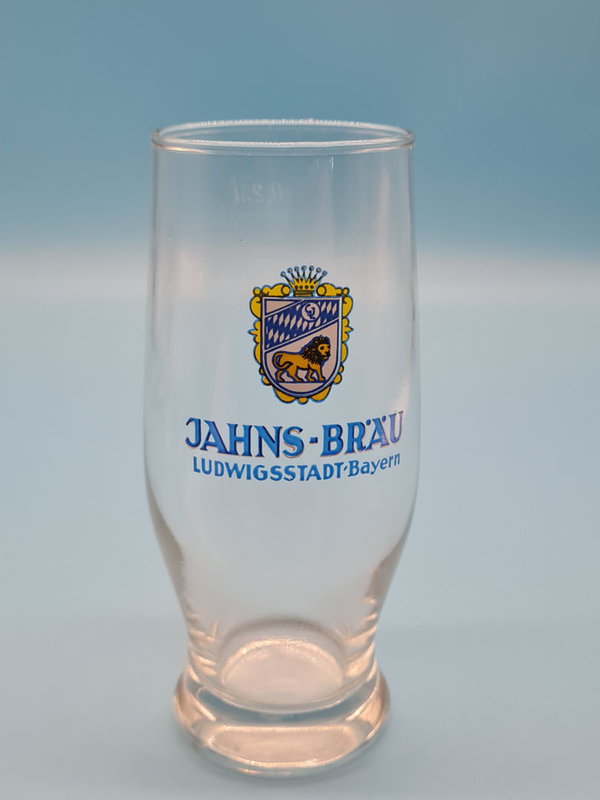Ludwigsstadt Jahns Bräu Brauerei Bierglas Bier Glas alt Pils 0,25l