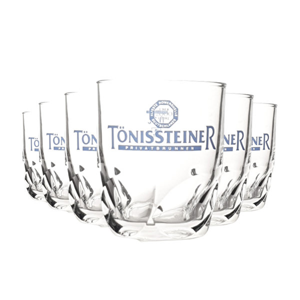 6x Tönissteiner Gläser Wasser Glas Mineralwasser Wasserglas Saft Limo Becher Set