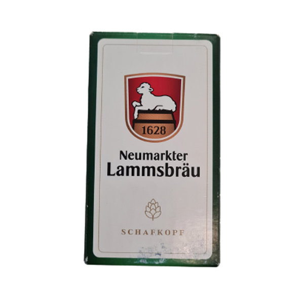 Lammsbräu Brauerei Schafkopfkarten Spielkarten Schafkopf Kartenspiel Werbung