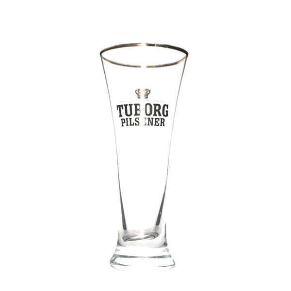 Tuborg Pils Glas Bierglas Flöte 0,2l Logo grün Tulpe Pokalglas Gläser