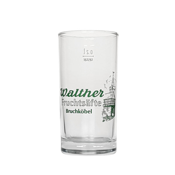 Walther Fruchtsäfte Glas Trinkglas Bruchköbel 0,2l Saftglas Saft Schorle Wasser