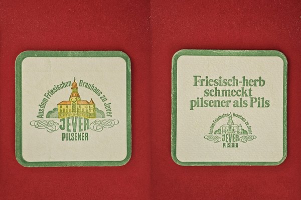 Brauhaus zu Jever Brauerei Bierdeckel Bierfilz Coaster Beermat