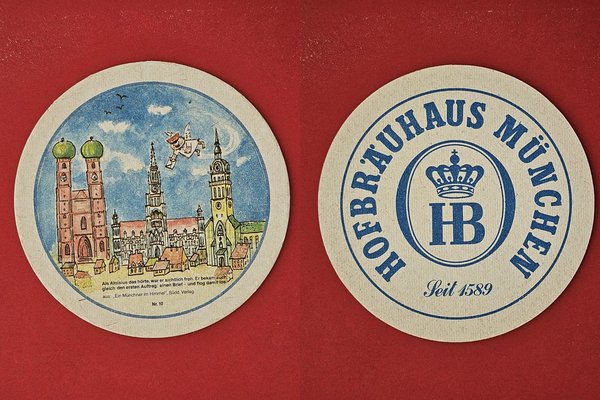 Hofbräuhaus München Aloisius Nr. 10 Brauerei Bierdeckel Coaster Beermat
