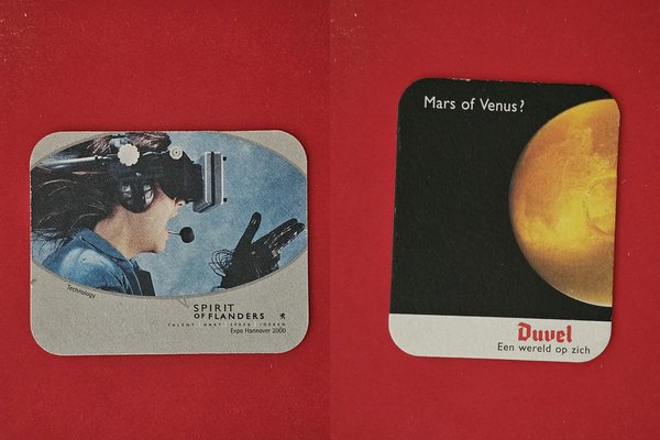 Duvel Mars of Venus?Technology Hannover 2000 Brauerei Bierdeckel Coaster