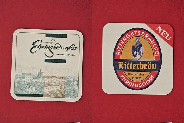 Rittergutsbrauerei Ehringsdorfer Brauerei Bierdeckel Coaster Beermat