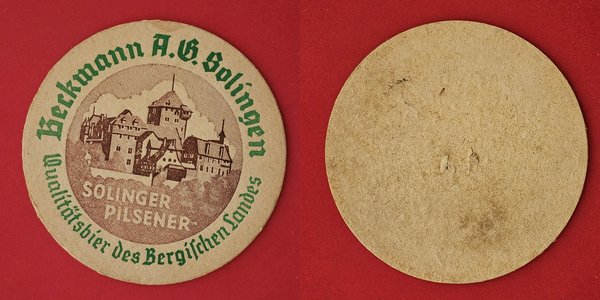 Beckmann Solingen Bergisches Land Brauerei Bierdeckel Coaster Beermat