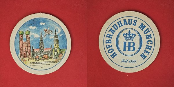 Hofbräuhaus München Aloisius Nr. 10 Brauerei Bierdeckel Coaster Beermat