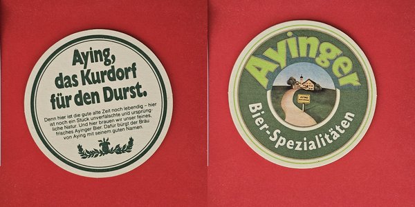 Ayinger Kurdorf für den Durst Brauerei Bierdeckel Coaster Beermat