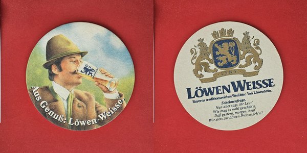 Löwenbräu Aus Genuss Brauerei Bierdeckel Coaster Beermat