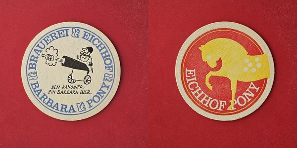 Brauerei Eichhof Pony Kanonier Brauerei Bierdeckel Coaster Beermat