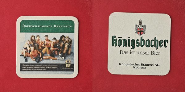 Königsbacher Brauerei Koblenz Kraftakte Brauerei Bierdeckel Coaster Beermat