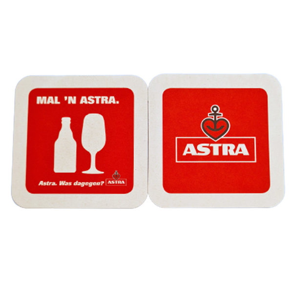 10x Astra Bier Bierdeckel Getränke Untersetzer Pils eckig Kiez "Mal'n Astra"