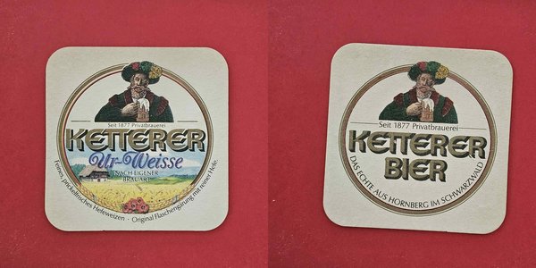 Ketterer Bier Hornberg Getreidefeld mit Haus Brauerei Bierdeckel Coaster Beermat