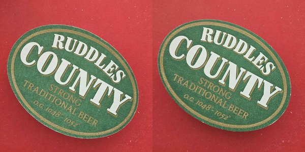 Ruddles County oval grün Brauerei Bierdeckel Coaster Beermat