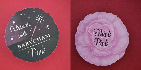 Think Pink - Celebrate with Babycham Brauerei Bierdeckel Bier