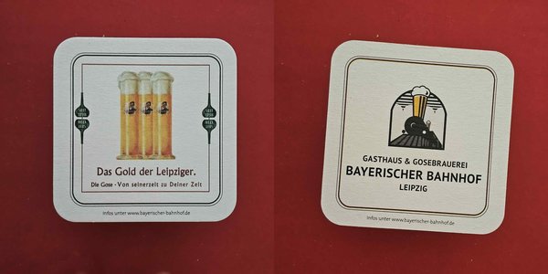 Bayerischer Bahnhof Leipzig -Das Gold der Leipziger Brauerei Bierdeckel Bier