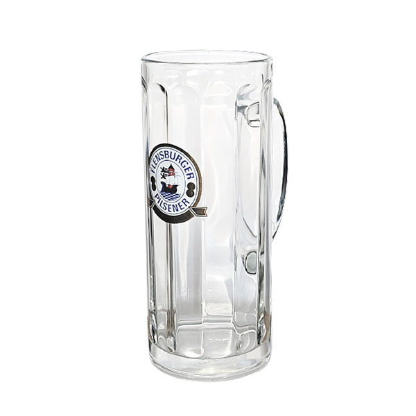 Flensburger Bier Krug 0,5l Bierglas Krüge Biergläser Gläser Henkelkrug Henkelglas Glas
